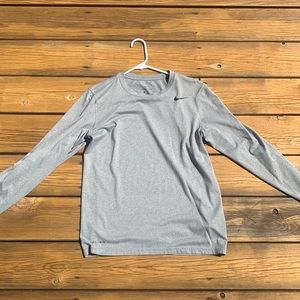 Gray Nike long sleeve dry fit shirt